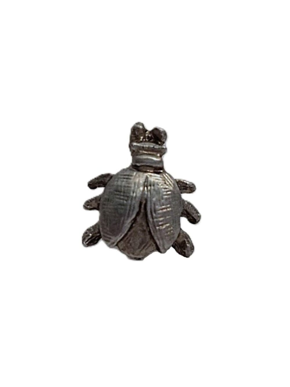 Vintage Beetle Tie Tack Pin Scarab Tick Silver Tone Mens Jewelry Insect - Picture 4 of 9